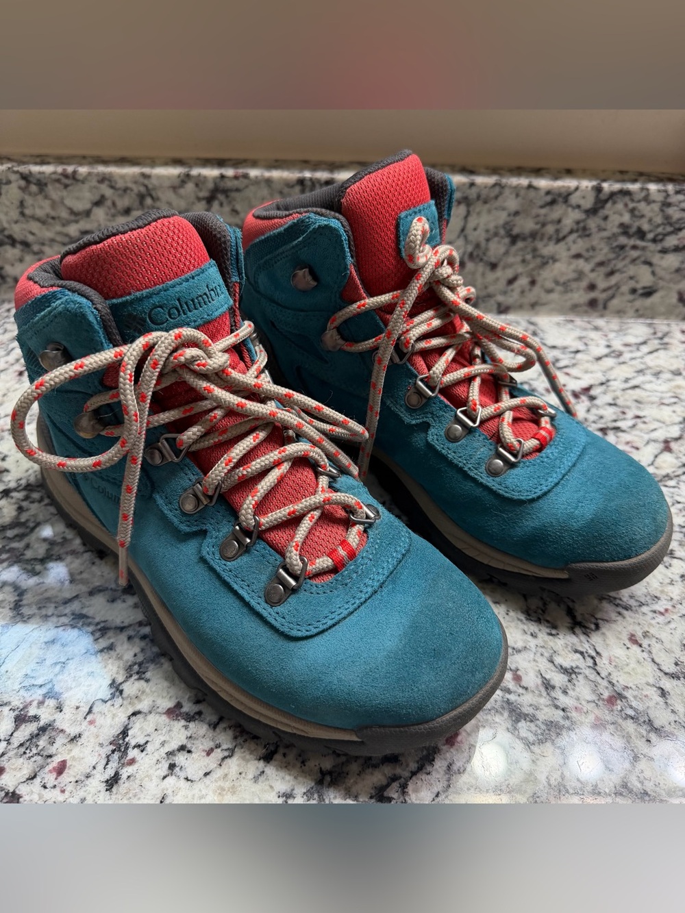 Columbia Teal and Coral Women's Waterproof Winter Boots